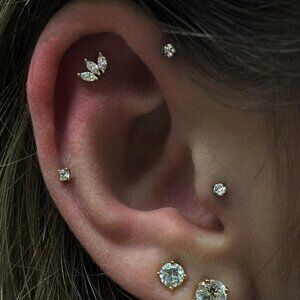 MINI MOET - SWAROVSKI CZ THREADLESS END (BUDDHA JEWELRY)